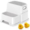 Toddler Step Stool,2 Step Stools for Kids with Anti-Slip Surface and Rubber