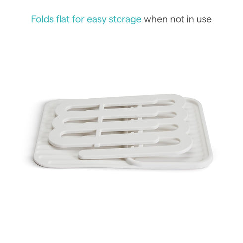8 Munchkin Bottle Drying Rack and Mat, Holds Bottles, Pump Parts, Pacifiers, & Accessories, Space Saving Folding