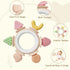 Hooku 6-12 0-6 Silicone Teethers for Babies Months, Teething Toys for Babies Months, Baby Fruit Teethering Rings, BPA