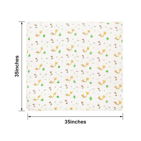 2 Pack, 100% 35"x35" T0405 babygoal Baby Bath Towel Muslin Cotton Hooded Towel for Newborn,Toddler,Infant, Absorbent