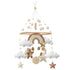 Boho Rainbow Crib Mobile - Gender Neutral with Gold Stars & Clouds