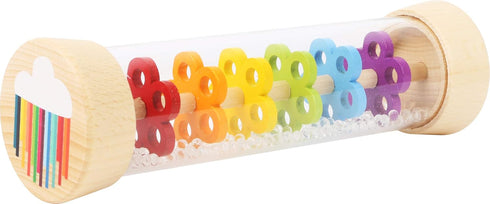Wooden Rainbow Rainmaker Toy by Small Foot, Rhythm Instrument for Babies, Classic Educational Game