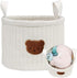 NIOMICO 9.45x7.09in Teddy Bear Diaper Bag Small Soft Polyester Cotton Cute Storage Bins with Handle Portable Bear