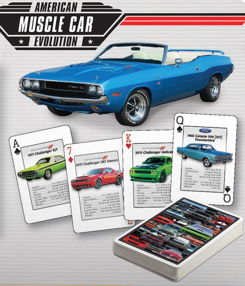 American Muscle Cars Playing Cards Deck by EuroGraphics - 54 Classic Images