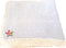 Sanjit Knitted & Crochet Blue Chenille White Cotton Trim Large Baby Blanket with