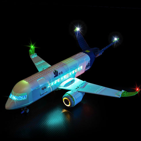 Upgraded LED Light Kit for Lego Passenger Airplane Building Set - Gift Idea for Kids