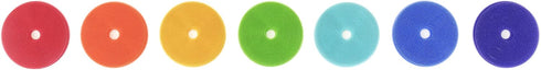 7-Pack Innobaby Bathin' Smart Rainbow Spots Silicone Bath Scrub for Kids and Toddlers, Value.