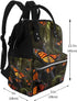 HCBPWVQA Backpack Daypacks Backpack Mommy Monarch Butterflies Diaper Bag with Changing Pad and Pacifier Holder