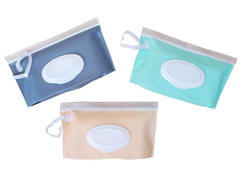 Set 3 Baby Wipe Case Travel Holder | Keeps Wipes Moist | of Wet Wipes Holders Cases | Portable Travel On The Go