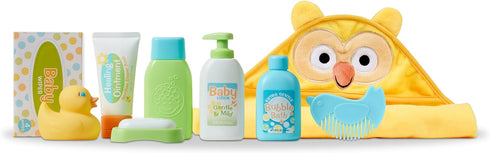 Set (19 Melissa & Doug Mine to Love Changing & Bathtime Play for Dolls Diapers, Pretend Shampoo,Wipes, Towel, More pcs)