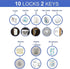 ROTOPATA Magnetic Cabinet Locks for Babies, Baby Proofing Safety Latch for Cabinets Drawers, 10 Locks & 2 Keys