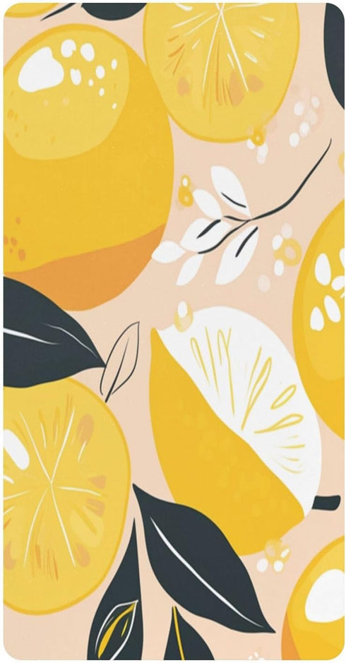 Bseiialft Lemons Black Leaves Crib Sheets for Boys Girls Soft and Breathable Cotton
