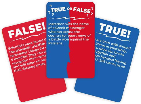 Gift Republic True Or False Trivia - 100 Questions Card Game