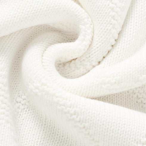100% Hadetoto Knit Baby Blankets for Girls Boys, Cotton Crib Blanket for Baby Infant Toddler, Super Soft
