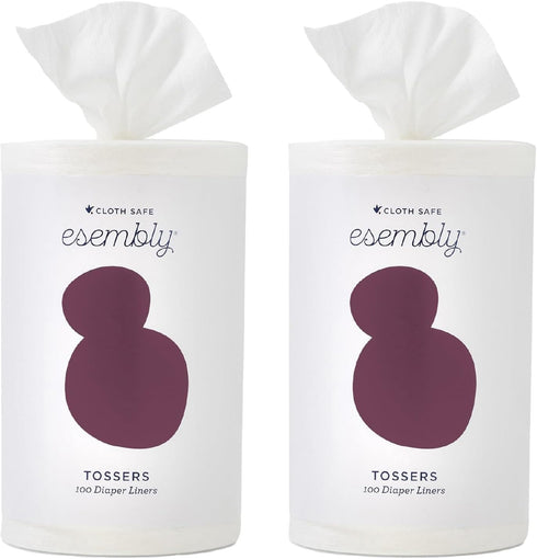 Esembly Tossers Disposable Bamboo from Viscose Diaper Liners for Cloth Diapers Earth-Friendly,