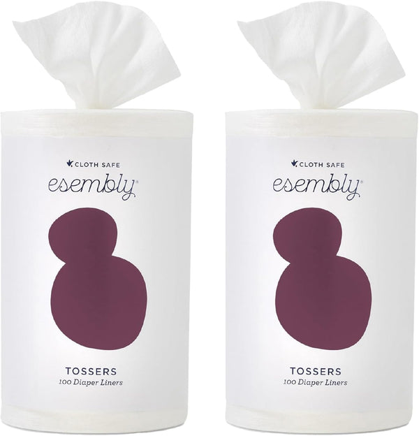 Esembly Tossers Disposable Bamboo from Viscose Diaper Liners for Cloth Diapers Earth-Friendly,