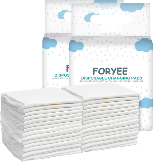 FORYEE Disposable Changing Pad Liners for Baby 17 x 13 Inches (25 Pack)