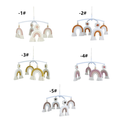 YWLUUOO Handmade Musical Hanging Toy Rainbow Wind Pendant Crib Mobile Rattles for Birthday Gifts Hanging Pendant Crib