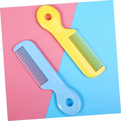 Galepromot 4Pcs Newborn Hair Comb Baby Comb Round Teeth Combs Wide Tooth Hair detangler for Toddler Pocket Hair Comb