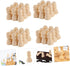TOYANDONA 50pcs Wooden Chess Pieces Toys - Unfinished Wood Crafts Puzzle Toy - Wood Checker Toys Painting DIY Chess