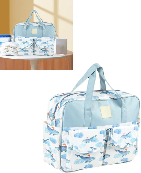 DAUZ Mommy Diaper Bag Large Capacity Strap Protector Waterproof Messenger Compartment for Outdoor Use