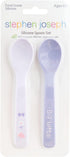 Stephen Joseph Baby Silicone Spoon Set, First Stage Feeding Spoons for Infants, Encourages Self-Feeding, Elephant