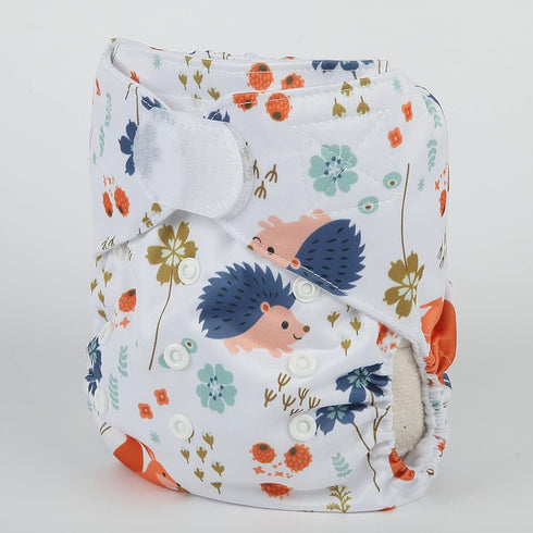Sigzagor Baby Pocket Cloth Diaper Nappy Hook and Loop (Squirrel Hedgehog)