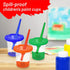 Paint Cups – 10 Pack No Spill Paint Containers with Lids for Kids, Toddler Art Supplies Paint Cups with Brushes