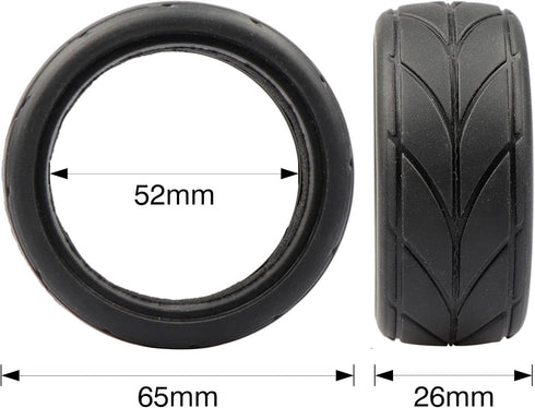4pcs 1/10 RC Drift Tires 65 * 26mm for 1/10 RC On-Road Car