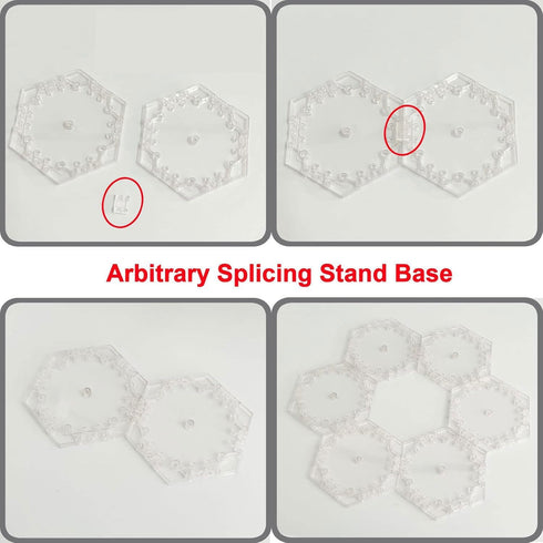 TWKUPWO 6 Set Hobby Action Base Display Stand, Gundam Action Figure Stand - Compatible with MG, RG, HG Universal Models