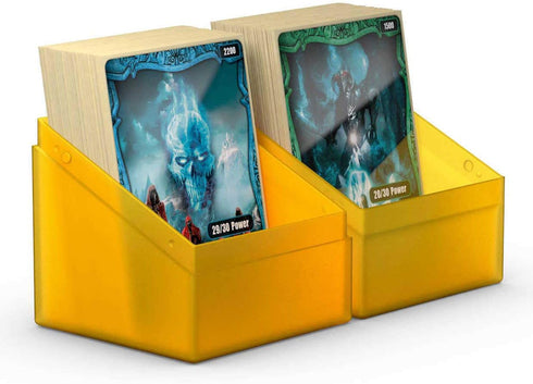 Ultimate Guard Boulder 100+ Classic Deck Case - Secure Storage for 100 Double-Sleeved TCG Cards, Amber