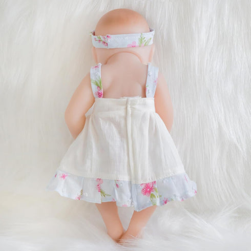 ENA Reborn Baby Doll Realistic Silicone Vinyl 10 inch Weighted Soft Body Lifelike Doll Gift Set for Ages 3+ (Slip Dress