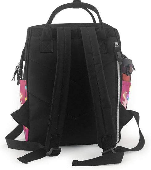 Qewfoju Backpack Backpack Cute Axolotl Print Diaper Bag Large Capacity Diaper Baby Changing Bags