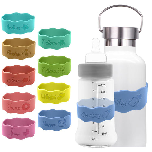 Betenshtresk Personalized Baby Bottle Labels for Daycare Custom Water Bottle Name Bands Customized