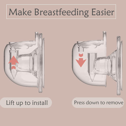 28mm(2PCS) Spare Breast Shields,Wearable Milk Collection Cups Parts Replacement-Flange