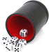 Felt Lined Professional Dice Cup with 6 Dices, Quiet for Yahtzee Game