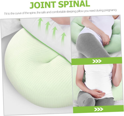 DECORNIJIA U-Shaped Pillow for Pregnant Women Ergonomic Lumbar Support Waist Waist Pad Comfortable Sleep Portable