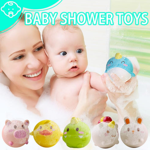 6-12 12-18 6PCS 1-3 Bath Toys Toddler No Hole Bath Tub Toys for Baby Months Toys Months Animal Floating Bathtub Toys