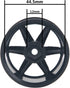 6-Spoke 1.9" Rubber Tires & 108mm Wheels with 12mm Hex Hub Rims for 1/10 Axial D90 SCX10 CC01 TF2 RC Crawler Car