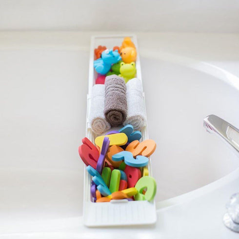 Retractable Shower Toy Organizer for Kids - Adjustable Bathtub Storage Solution
