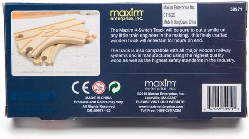 2 Pack Maxim Enterprise, inc. K-Switch Junction Switching Track, Specialty Pieces for Changing Tracks and Cornering