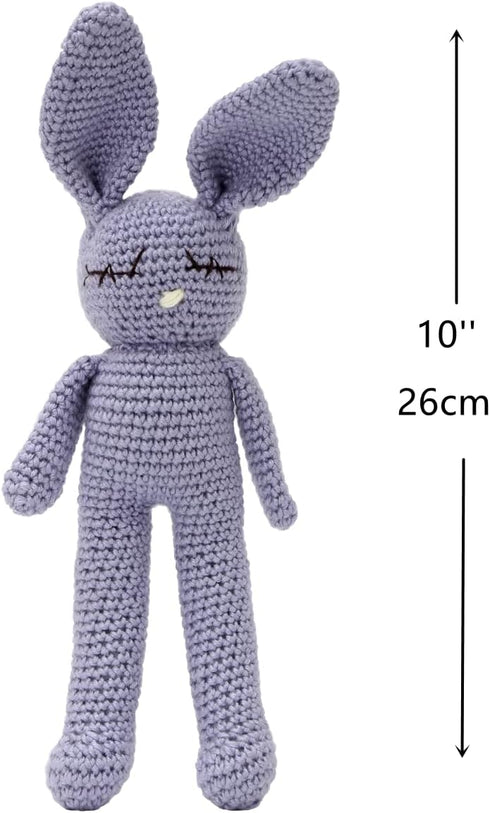 Moni's Choice Stuffed Plush Baby Crochet Bunny Rabbit - Handmade Stuffed Animal for Newborn, Granddaughter, Grandson