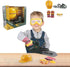 Set Kids Electric Chainsaw Toy Tool Pretend Play with Safety Goggles, Work Gloves | Rotating Chain and Realistic Sound