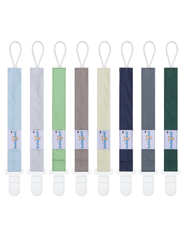 babygoal Baby Pacifier Clips 8 Pack, Pacifier Holder Clips for Boys and