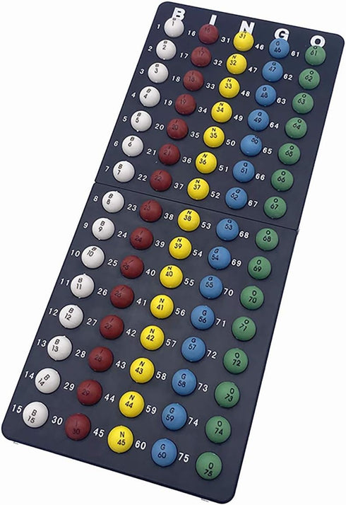 Set-Includes Cage,600 Bag,100 Cards,75 JUNWRROW Deluxe Bingo Game Bingo Colorful Bingo Chips with a Mixed Bingo Calling