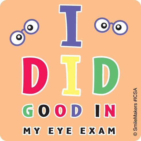 Eye Chart Stickers - 100 per Pack for Prizes and Giveaways