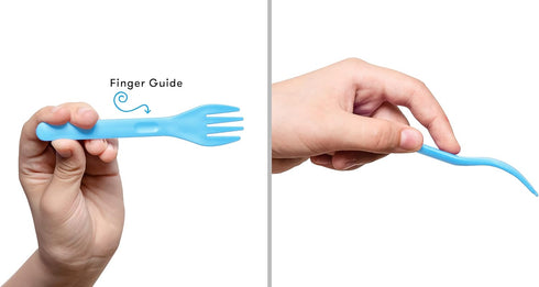 OmieBox Kids Utensils Set with Case, 2 Piece Reusable Fork and Spoon Silverware Pod for Kids (Sunrise)