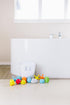 Set, 11 Ubbi Baby Bath Time Essential Gift Includes Drying Bin and Bath Toys, Dishwasher Safe, White