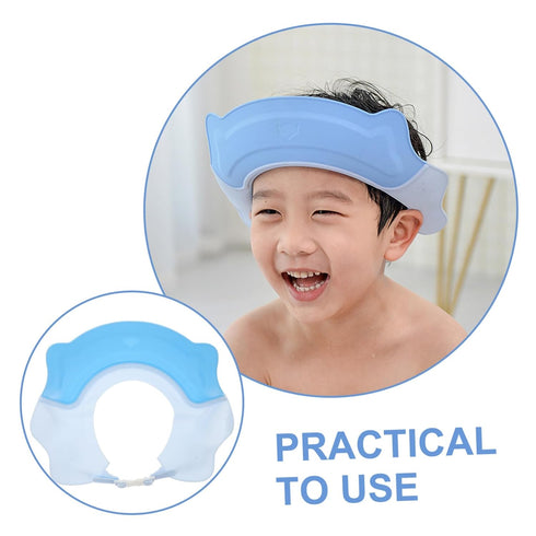 Cartoon Silicone Bath Hat for Kids - Ear Protection Shampoo Cap