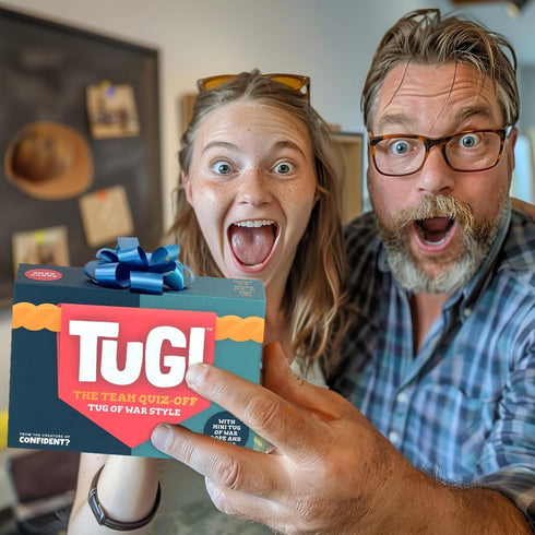 Trivia Battle Board Game for 2-20 Players - Tuga War in a Box, 1400 Questions for Family, Couples, and Teens